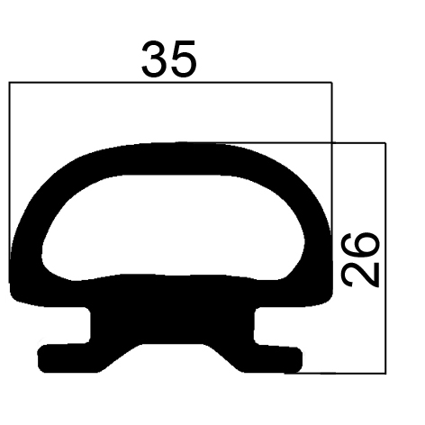 RT - G529 - EPDM-Kautschukprofile - Rolltor- und Fingerschutzprofile