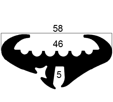 KL - G532 - EPDM-Befestigungsprofile - Klemmprofile / Befestigungs- und Dichtungsprofile