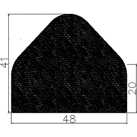 - MZS - G539 - EPDM gumiprofilok - Félkör alakú, D-profilok