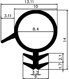 Z1 - G559 d= 10 mm - Silikongummi-Profile - Türscheiben- Fensterdichtungsprofile Z1 - G559 d= 10 mm - Silikongummi-Profile - Türscheiben- Fensterdichtungsprofile