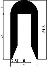 TU1 - G565 - EPDM-Gummi -Profile - U-Profile