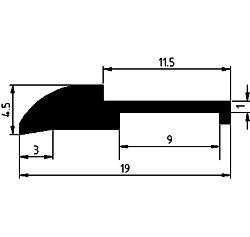 SO - G574  4,5×19 mm - Weitere Isolier-und Dichtungsprofile