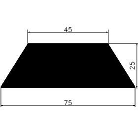 GIR - G575 75×25 mm - Gummiprofile - Rechteck-Profile