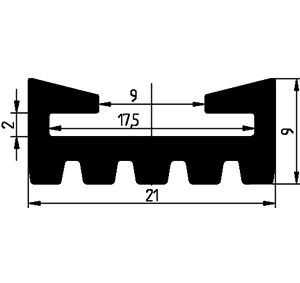 SE - G578 21×9 mm - Klammerprofile