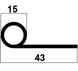 FN - G601 - silicone  profiles - Flag or 'P' profiles