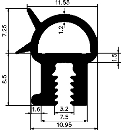 Z1 - G613 - Silikongummi-Profile - Türscheiben- Fensterdichtungsprofile Z1 - G613 - Silikongummi-Profile - Türscheiben- Fensterdichtungsprofile