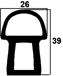 Z1 - G626 - Silikongummi-Profile - Türscheiben- Fensterdichtungsprofile Z1 - G626 - Silikongummi-Profile - Türscheiben- Fensterdichtungsprofile