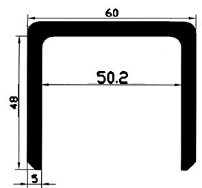 TU1 - G631 - EPDM-Gummi -Profile - U-Profile