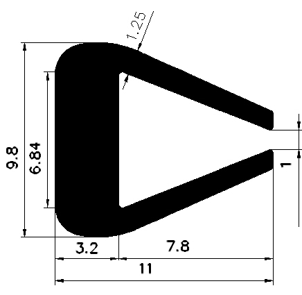 TU1 - G640 - Silikon Profile - U-Profile