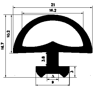 RT - G648 - silicone  profiles - Sliding door – finger-guard profiles