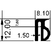 TU1 - G650 - EPDM-Gummi -Profile - U-Profile