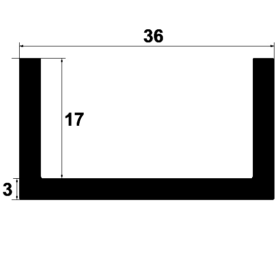 TU1 - G658 - EPDM-Gummi -Profile - U-Profile