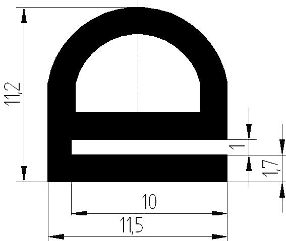 RT - G681 - EPDM-Kautschukprofile - Rolltor- und Fingerschutzprofile