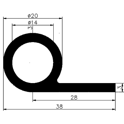 FN - G682 - EPDM-Gummi-Profile - Fahnenprofile bzw. P-Profile FN - G682 - EPDM-Gummi-Profile - Fahnenprofile bzw. P-Profile
