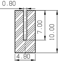 MZS - G683 10×4,8×0,8 - Schaumgummiprofile bzw. Moosgummiprofile - U-Profile