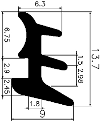 KS - G685 13,7×9 mm - Verglasunsprofile KS - G685 13,7×9 mm - Verglasunsprofile