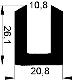 TU1 - G698 - gumiprofilok - U alakú profilok