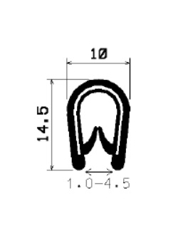 SD-0023 - coextrudált fémbetéttel - Élvédő profilok