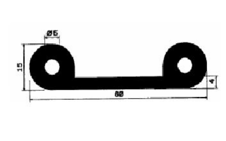 FN 2493 - EPDM-Gummi-Profile - Fahnenprofile bzw. P-Profile