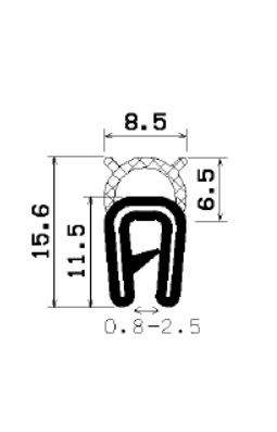 SD-0648 - Co-Ex-Profile mit Metalleinsätze - Kantenschutzprofile SD-0648 - Co-Ex-Profile mit Metalleinsätze - Kantenschutzprofile