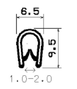 SD-0028 172 mm - coextrudált fémbetéttel - Élvédő profilok