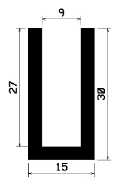 TU1- 1028 - EPDM-Gummi -Profile - U-Profile TU1- 1028 - EPDM-Gummi -Profile - U-Profile
