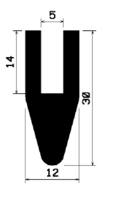 TU1- 0987 - EPDM-Gummi -Profile - U-Profile TU1- 0987 - EPDM-Gummi -Profile - U-Profile