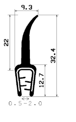 SD-0053 - coextrudált fémbetéttel - Élvédő profilok