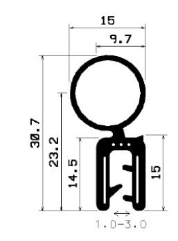 SD-0085 - coextrudált fémbetéttel - Élvédő profilok