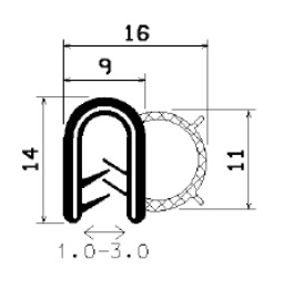 SD-0090 - Co-Ex-Profile mit Metalleinsätze - Kantenschutzprofile SD-0090 - Co-Ex-Profile mit Metalleinsätze - Kantenschutzprofile