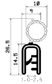 SD-0021 - coextrudált fémbetéttel - Élvédő profilok