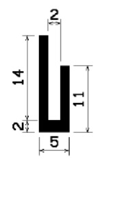 TU1- 1181 - rubber profiles - U shape profiles