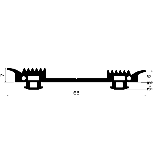 F - 1551 1B= 25 m - EPDM-Profile - Schutzmaskenprofile