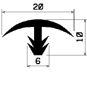 FA 0998 - EPDM Gummi-Profile - Abdeckung und T-Profile FA 0998 - EPDM Gummi-Profile - Abdeckung und T-Profile