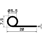 FN 0104 - Silikon Profile - Fahnenprofile bzw. P-Profile