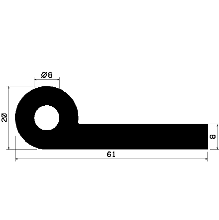 FN 0522 - EPDM-Gummi-Profile - Fahnenprofile bzw. P-Profile FN 0522 - EPDM-Gummi-Profile - Fahnenprofile bzw. P-Profile