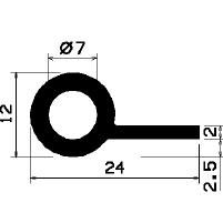 FN 0744 - EPDM-Gummi-Profile - Fahnenprofile bzw. P-Profile FN 0744 - EPDM-Gummi-Profile - Fahnenprofile bzw. P-Profile