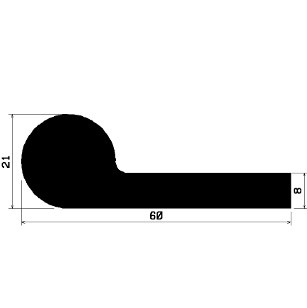 FN 0810 - EPDM-Gummi-Profile - Fahnenprofile bzw. P-Profile FN 0810 - EPDM-Gummi-Profile - Fahnenprofile bzw. P-Profile