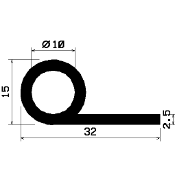 FN-0824 - EPDM-Gummi-Profile - Fahnenprofile bzw. P-Profile FN-0824 - EPDM-Gummi-Profile - Fahnenprofile bzw. P-Profile