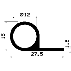 FN 0967 - EPDM-Gummi-Profile - Fahnenprofile bzw. P-Profile FN 0967 - EPDM-Gummi-Profile - Fahnenprofile bzw. P-Profile