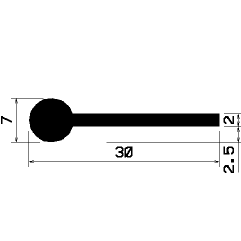 FN 1097 - EPDM profiles - Flag or 'P' profiles