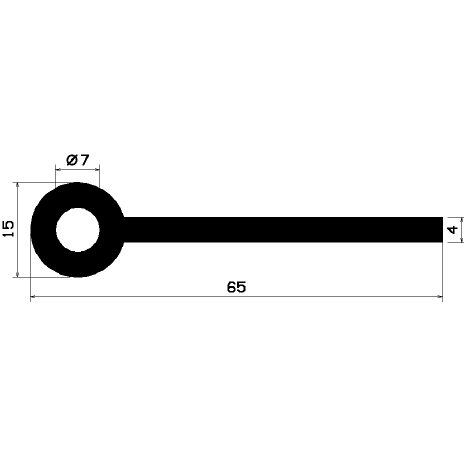 FN 1129 - EPDM-Gummi-Profile - Fahnenprofile bzw. P-Profile