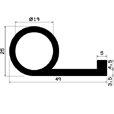 FN 1151 - EPDM-Gummi-Profile - Fahnenprofile bzw. P-Profile FN 1151 - EPDM-Gummi-Profile - Fahnenprofile bzw. P-Profile