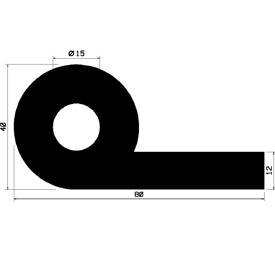 FN 1235 - EPDM-Gummi-Profile - Fahnenprofile bzw. P-Profile FN 1235 - EPDM-Gummi-Profile - Fahnenprofile bzw. P-Profile