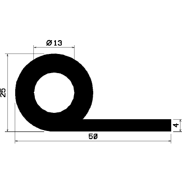 FN 1265 - EPDM-Gummi-Profile - Fahnenprofile bzw. P-Profile FN 1265 - EPDM-Gummi-Profile - Fahnenprofile bzw. P-Profile