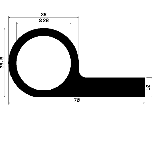 FN 1615 - Silikon Profile - Fahnenprofile bzw. P-Profile