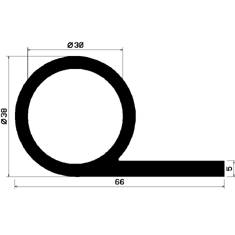 FN - G733 - EPDM-Gummi-Profile - Fahnenprofile bzw. P-Profile