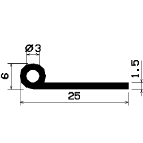 FN - G857 - EPDM-Gummi-Profile - Fahnenprofile bzw. P-Profile FN - G857 - EPDM-Gummi-Profile - Fahnenprofile bzw. P-Profile
