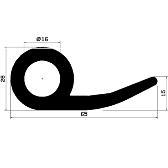 FN 1929 - EPDM-Gummi-Profile - Fahnenprofile bzw. P-Profile FN 1929 - EPDM-Gummi-Profile - Fahnenprofile bzw. P-Profile