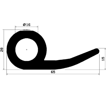 FN 1929 - EPDM-Gummi-Profile - Fahnenprofile bzw. P-Profile